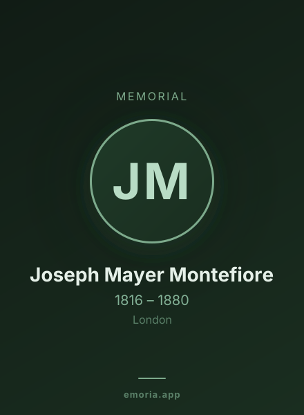 Memorial portrait of Joseph Mayer Montefiore