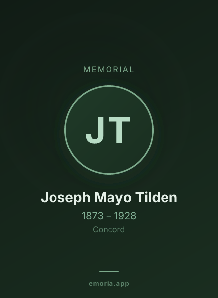 Memorial portrait of Joseph Mayo Tilden