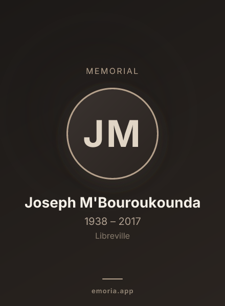 Memorial portrait of Joseph M'Bouroukounda