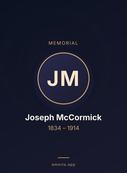 Memorial portrait of Joseph McCormick