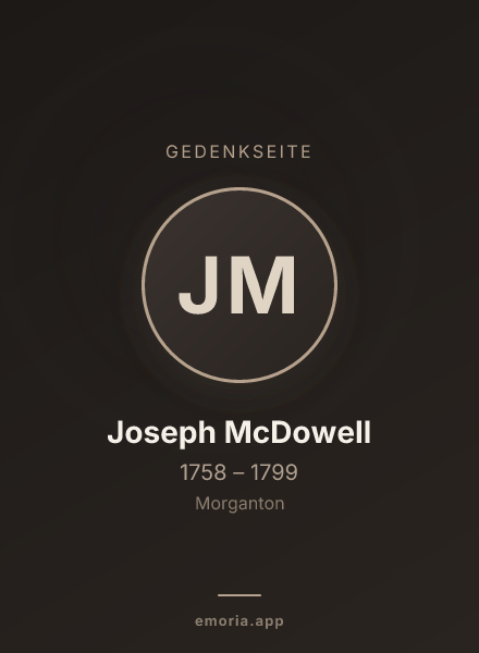 Gedenkportrait von Joseph McDowell