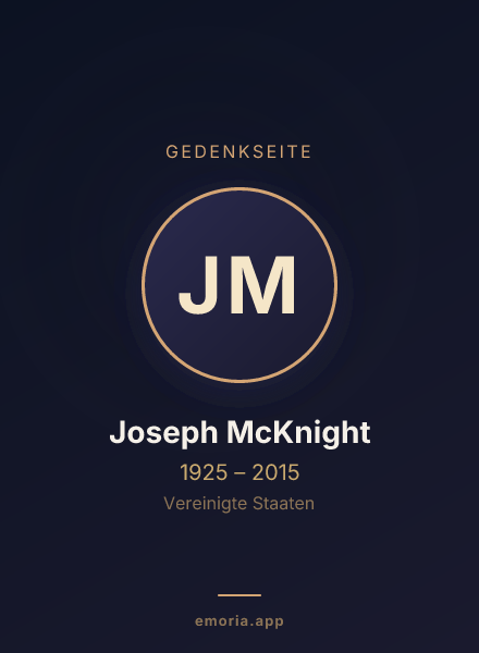 Gedenkportrait von Joseph McKnight