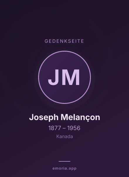 Gedenkportrait von Joseph Melançon