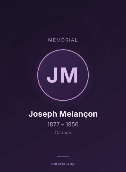 Memorial portrait of Joseph Melançon