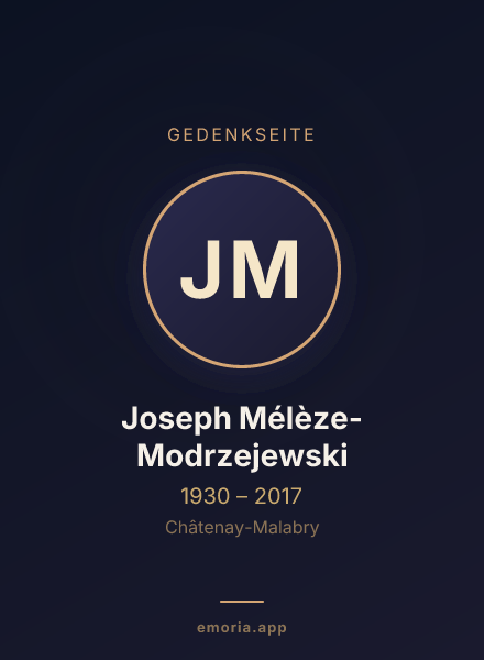 Gedenkportrait von Joseph Mélèze-Modrzejewski