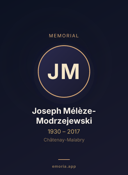 Memorial portrait of Joseph Mélèze-Modrzejewski