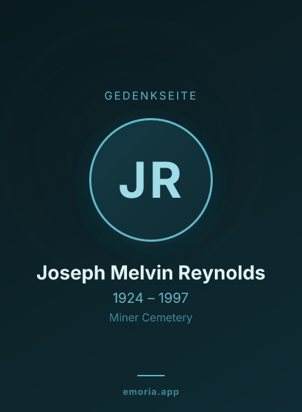 Gedenkportrait von Joseph Melvin Reynolds