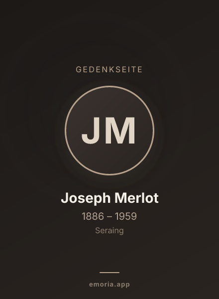 Gedenkportrait von Joseph Merlot