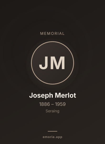 Memorial portrait of Joseph Merlot