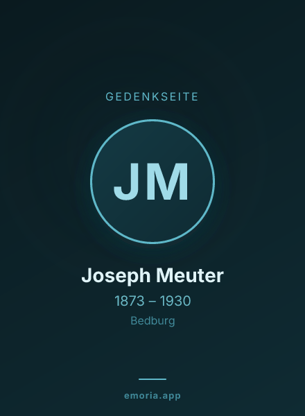 Gedenkportrait von Joseph Meuter