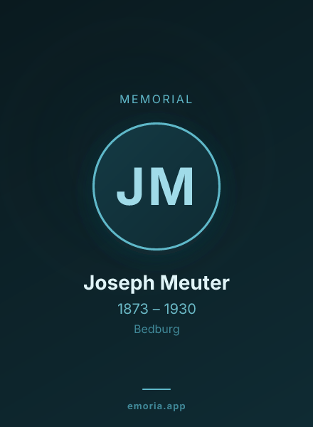 Memorial portrait of Joseph Meuter