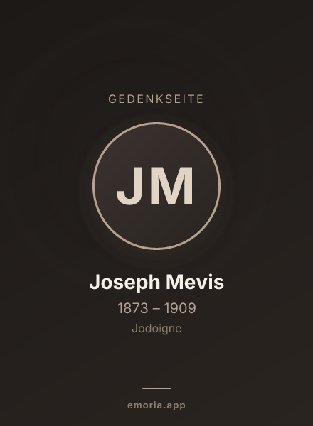 Gedenkportrait von Joseph Mevis