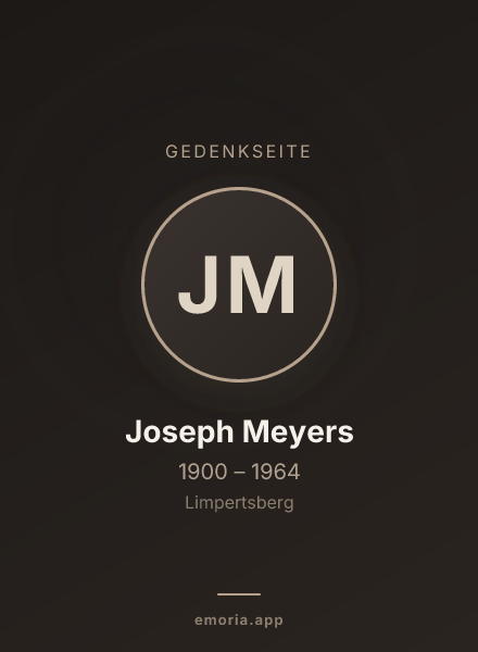 Gedenkportrait von Joseph Meyers