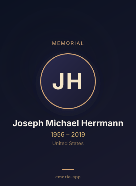 Memorial portrait of Joseph Michael Herrmann