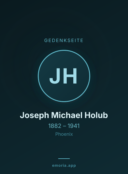 Gedenkportrait von Joseph Michael Holub