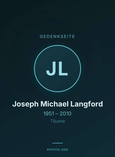 Gedenkportrait von Joseph Michael Langford