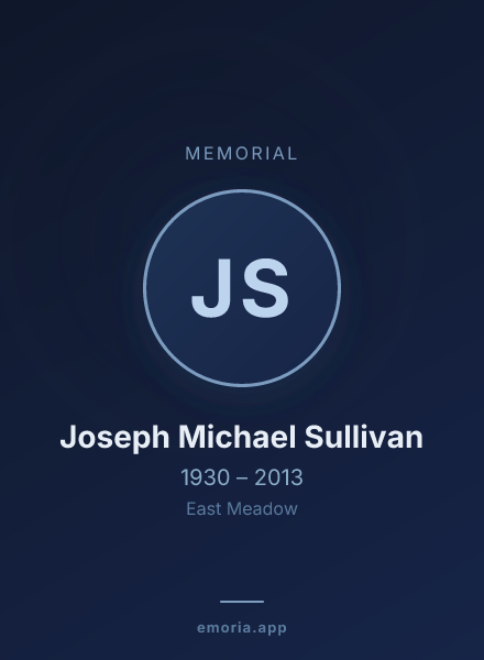 Memorial portrait of Joseph Michael Sullivan