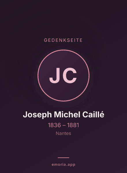 Gedenkportrait von Joseph Michel Caillé