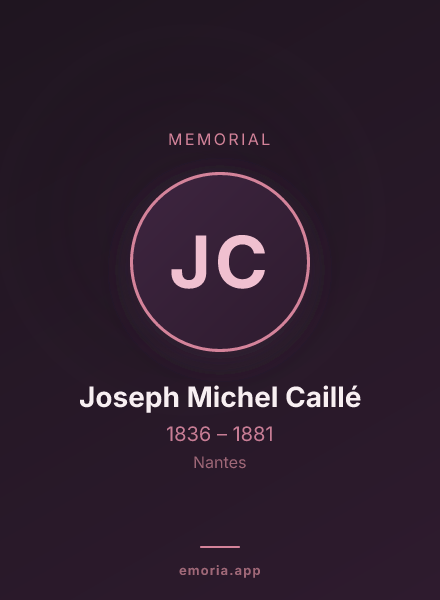 Memorial portrait of Joseph Michel Caillé
