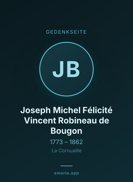 Gedenkportrait von Joseph Michel Félicité Vincent Robineau de Bougon