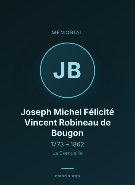 Memorial portrait of Joseph Michel Félicité Vincent Robineau de Bougon