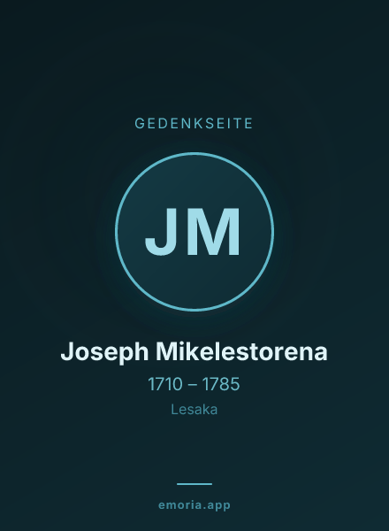 Gedenkportrait von Joseph Mikelestorena