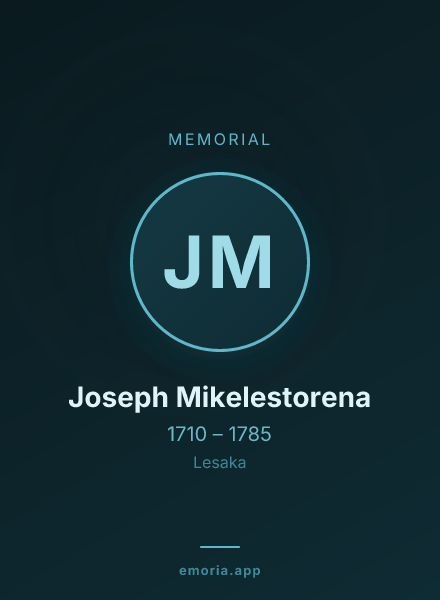 Memorial portrait of Joseph Mikelestorena