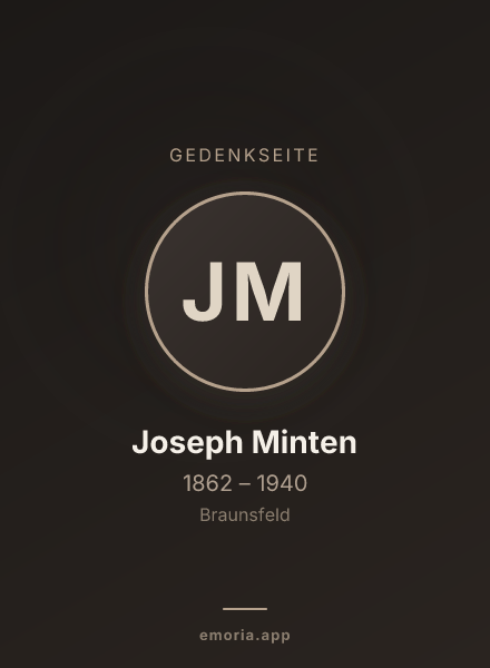 Gedenkportrait von Joseph Minten