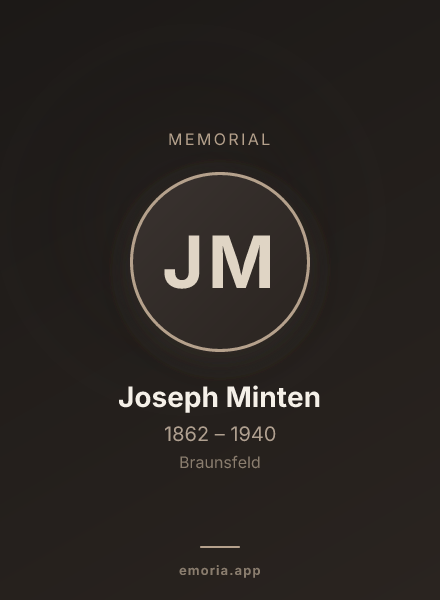 Memorial portrait of Joseph Minten