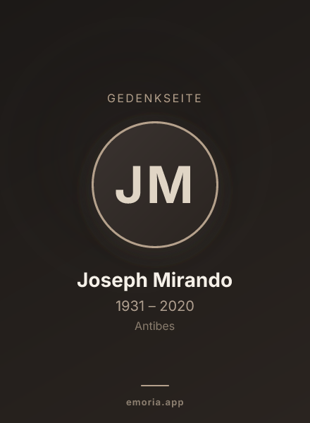 Gedenkportrait von Joseph Mirando