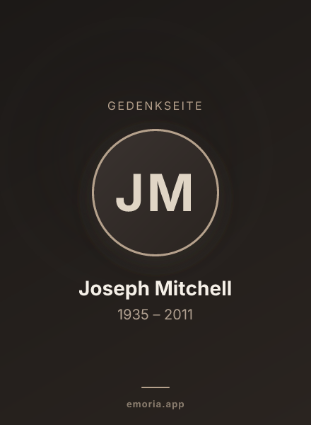 Gedenkportrait von Joseph Mitchell