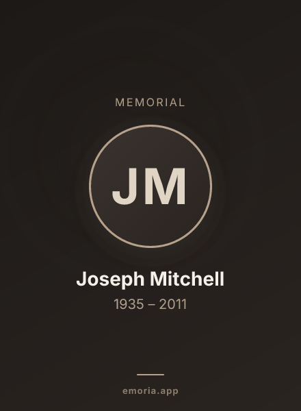 Memorial portrait of Joseph Mitchell