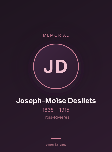 Memorial portrait of Joseph-Moïse Desilets