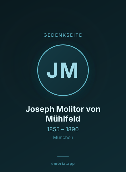 Gedenkportrait von Joseph Molitor von Mühlfeld