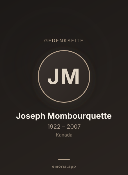 Gedenkportrait von Joseph Mombourquette