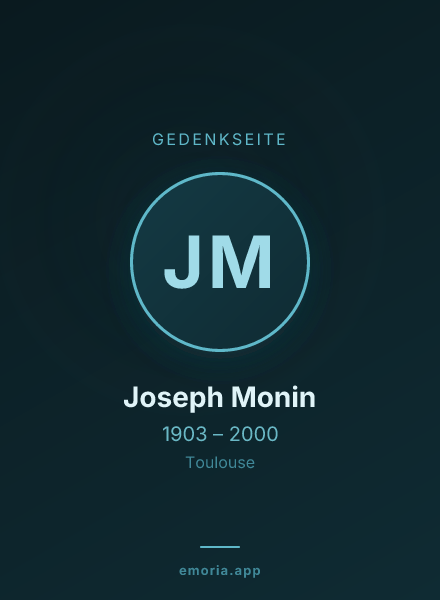 Gedenkportrait von Joseph Monin