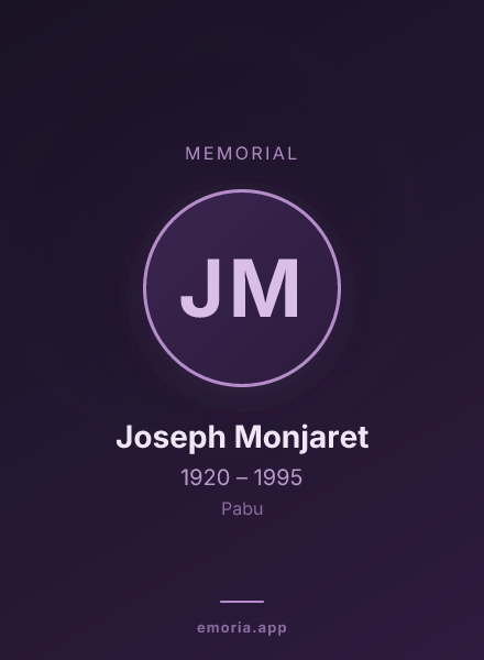Memorial portrait of Joseph Monjaret
