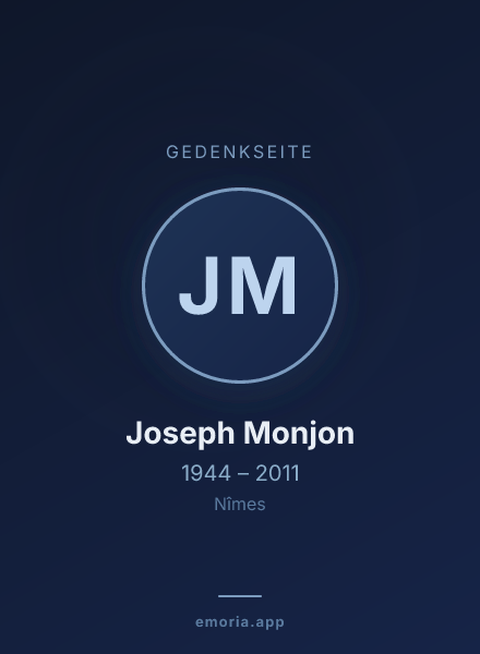 Gedenkportrait von Joseph Monjon