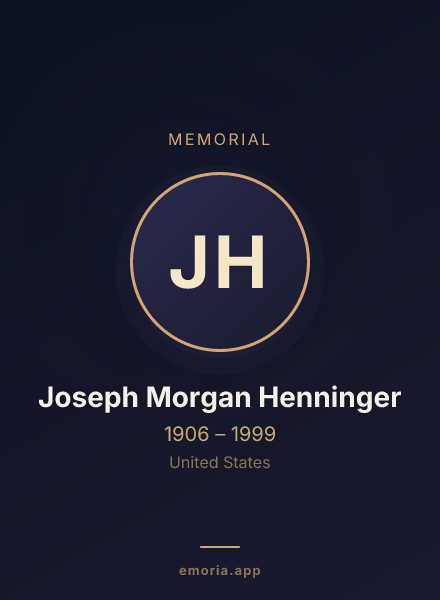 Memorial portrait of Joseph Morgan Henninger