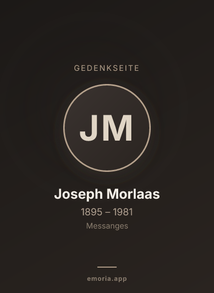 Gedenkportrait von Joseph Morlaas