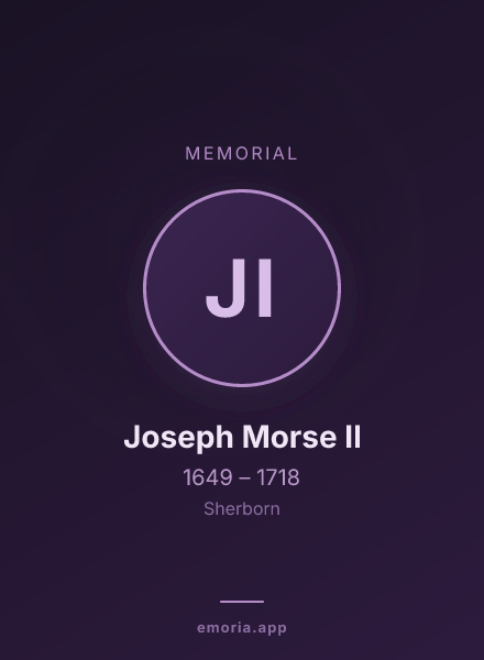 Memorial portrait of Joseph Morse II