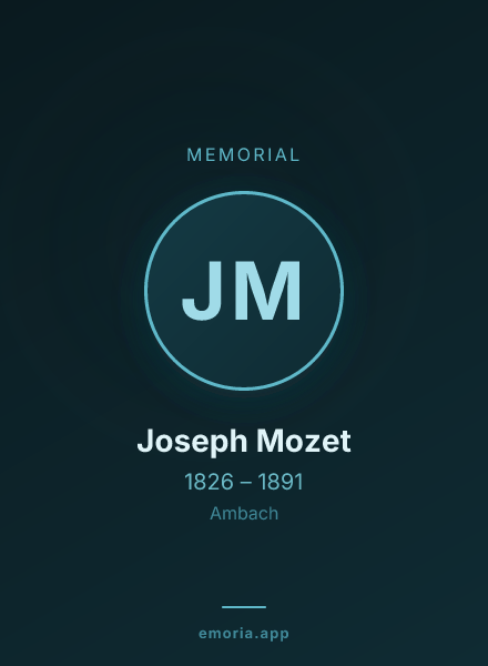 Memorial portrait of Joseph Mozet