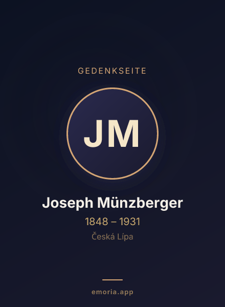 Gedenkportrait von Joseph Münzberger