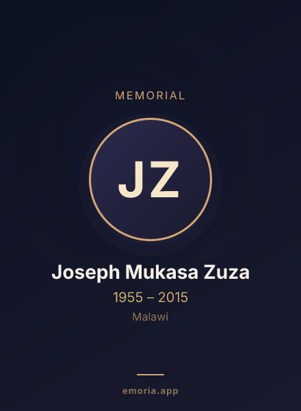 Memorial portrait of Joseph Mukasa Zuza