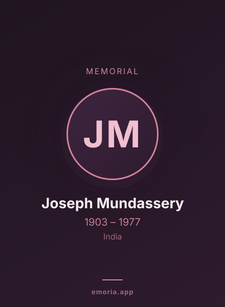 Memorial portrait of Joseph Mundassery