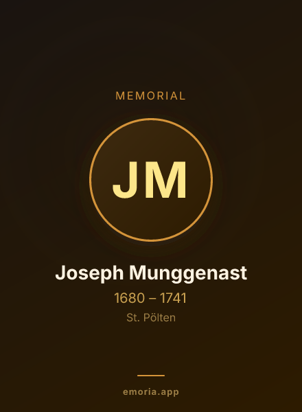 Memorial portrait of Joseph Munggenast