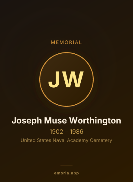 Memorial portrait of Joseph Muse Worthington
