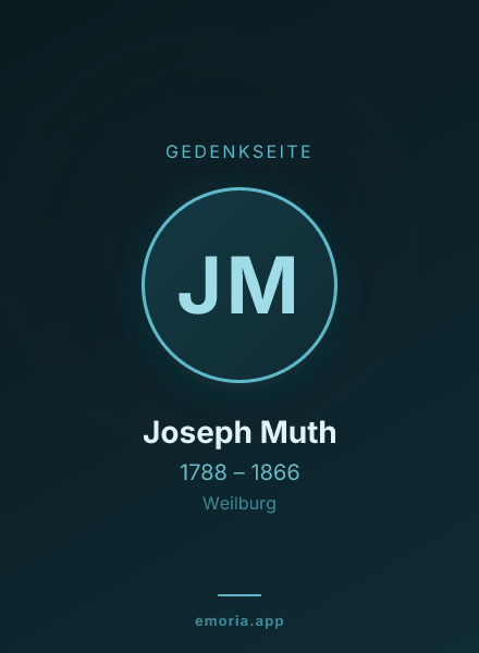 Gedenkportrait von Joseph Muth