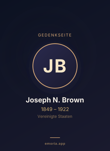 Gedenkportrait von Joseph N. Brown