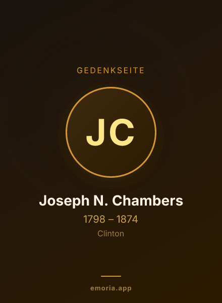 Gedenkportrait von Joseph N. Chambers